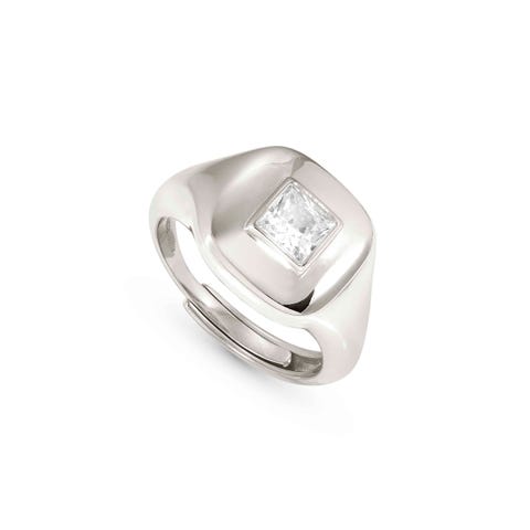 Silver Domina Square ring Sterling silver ring with Square stone