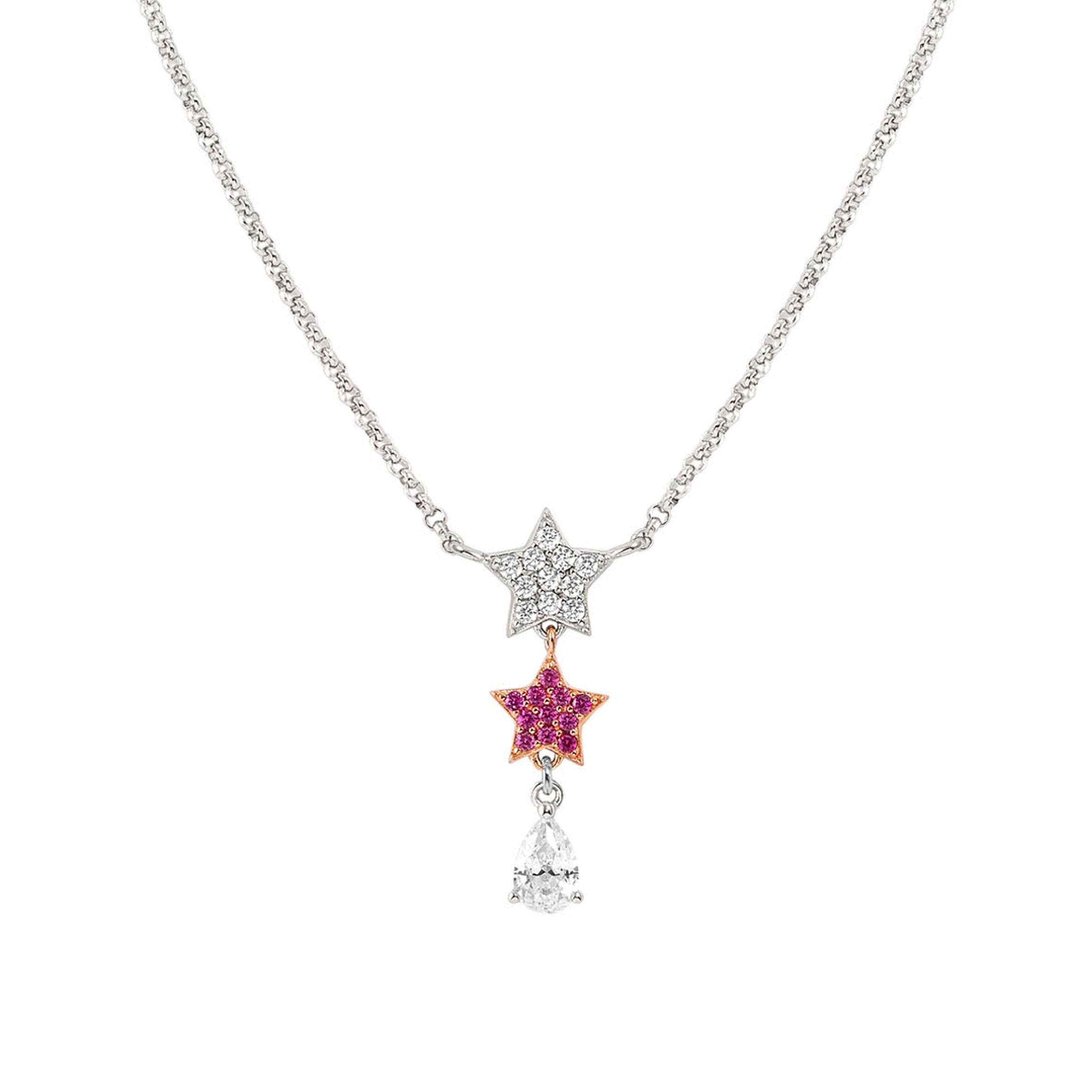 Nomination Collana Lucentissima Stelle e Cubic Zirconia a goccia