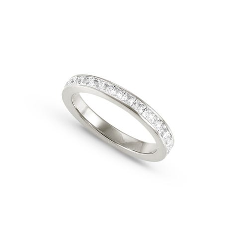 Carismatica ring, sterling silver and White stones Ring with white rhodium treated finish