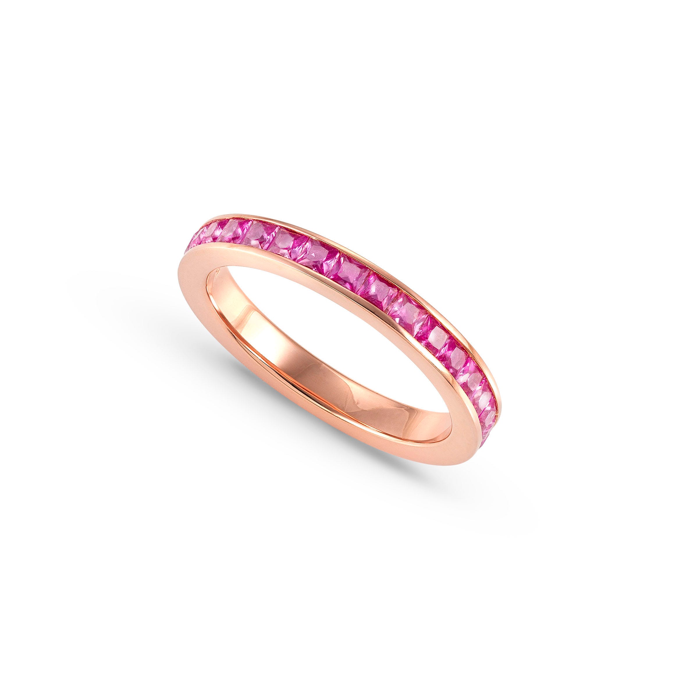 Nomination Anello Carismatica in Oro rosa e Pietre fucsia