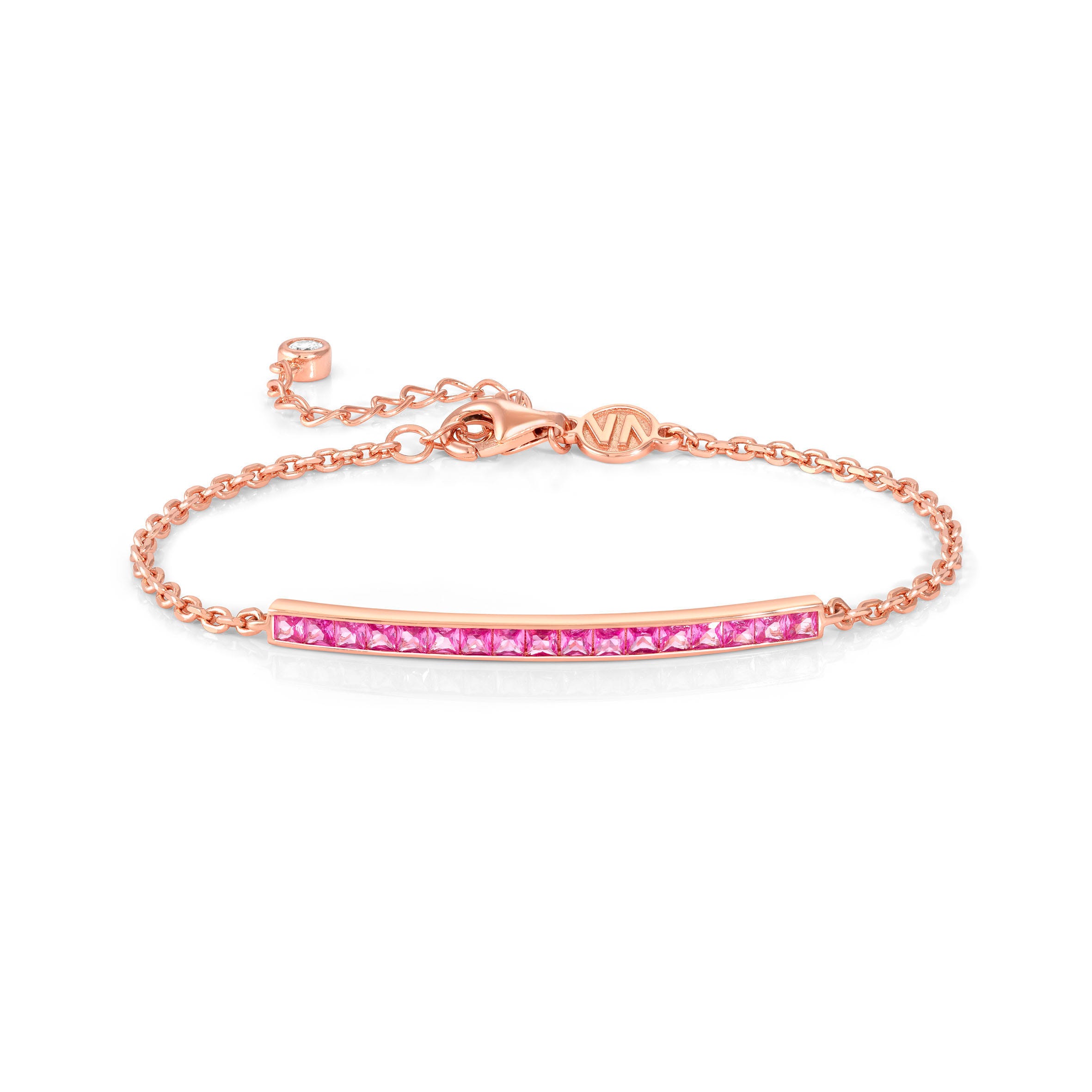 Nomination Bracciale Carismatica Centrale in Oro rosa e Pietre fucsia