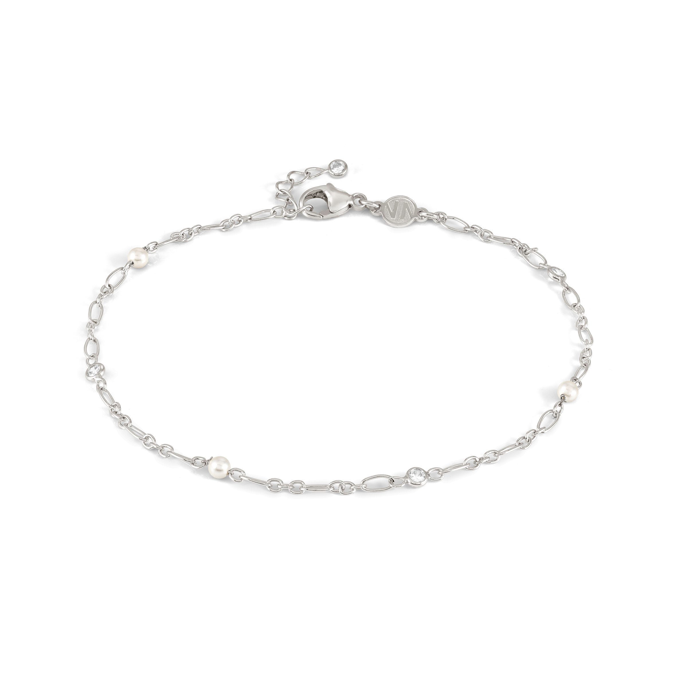 Nomination Cavigliera Anklets in Argento e Perle Bianche