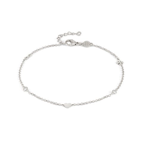 Sterling silver Anklet with mixed CZ Sterling silver anklet with mixed symbols and Cubic Zirconia 