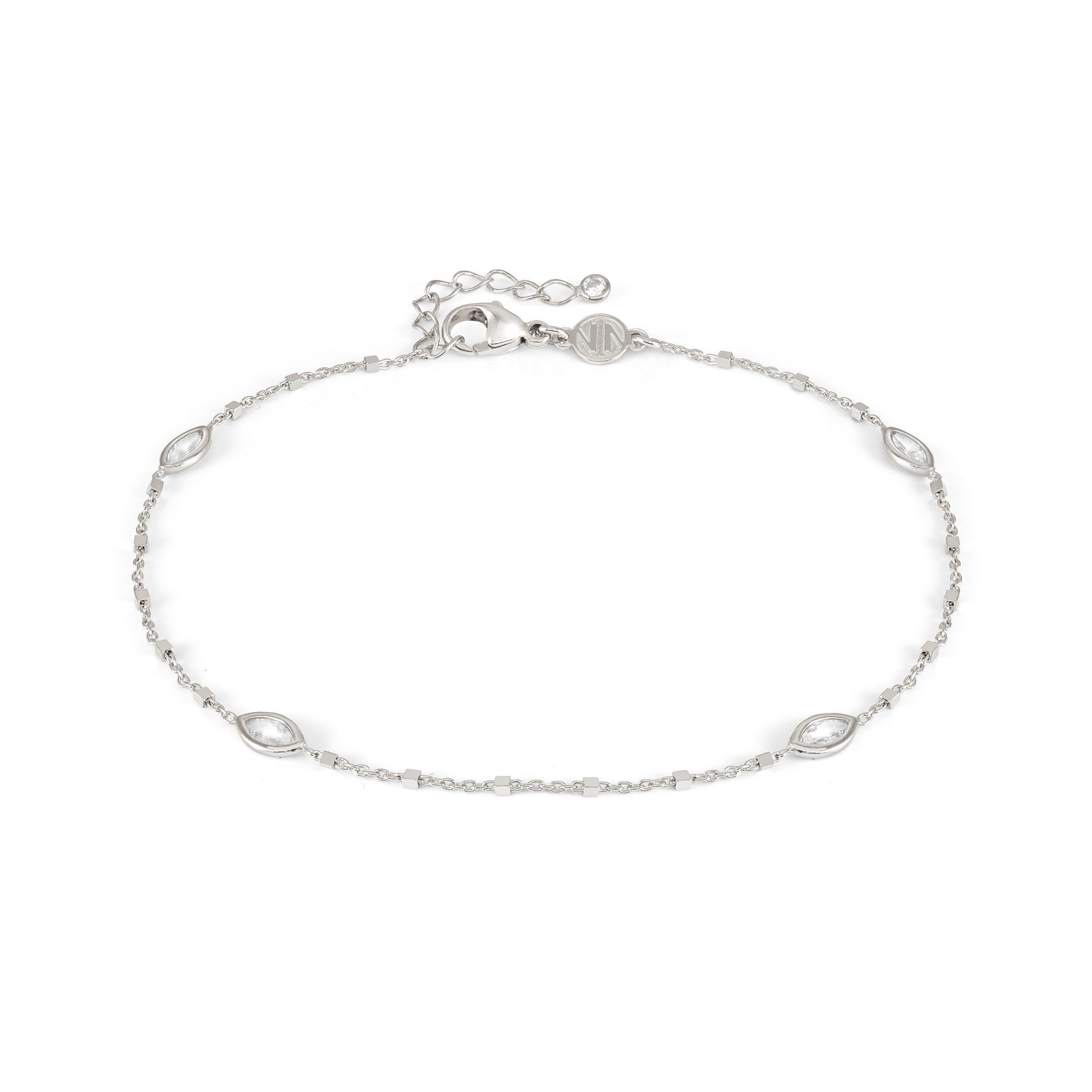 Nomination Cavigliera Anklets in Argento e Zirconi Navette