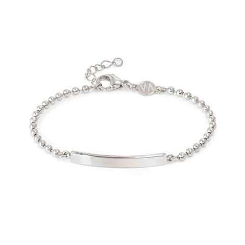 MESSAGGI D’AMOREe bracelet, Engraving plate Sterling silver jewel with engraving plate