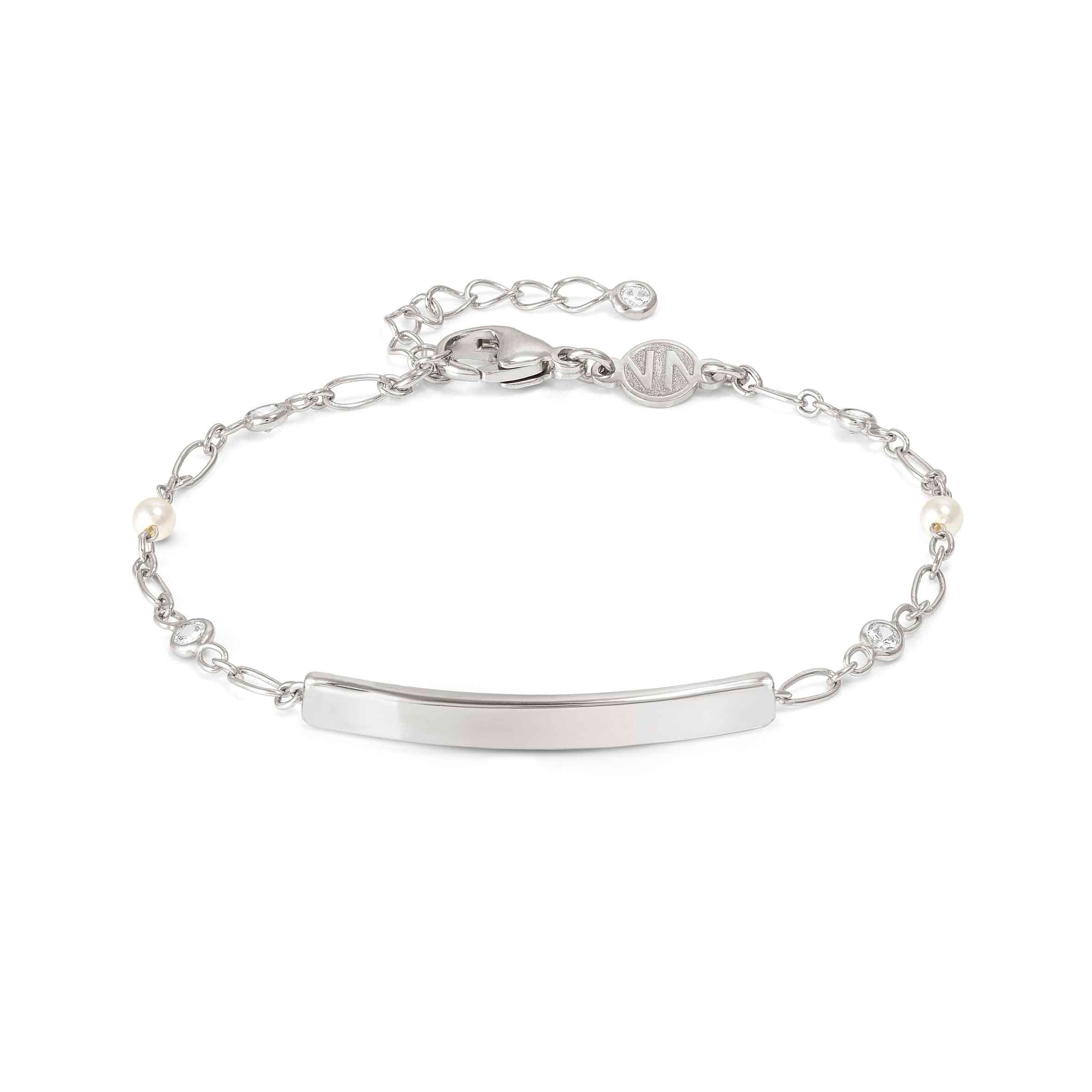 Nomination Bracciale Messaggi d'amore con Placca e Zirconi tondi