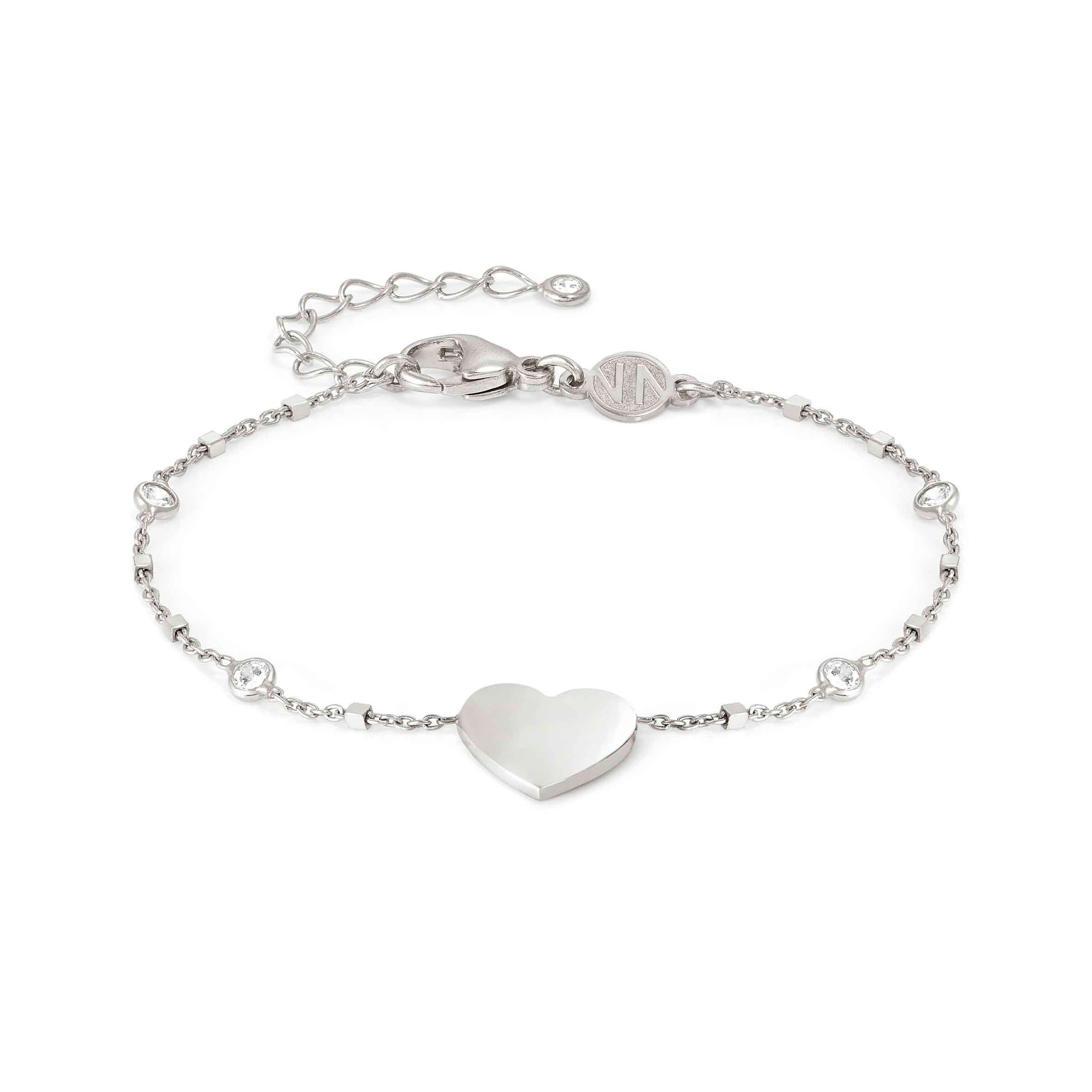 Nomination Bracciale Messaggi d'amore Cuore incidibile e Pietre