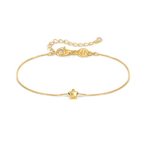 Armonica bracelet with Star Bracelet with white rhodium treated finish or yellow gold plated finish