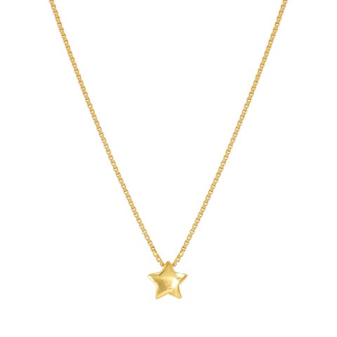 Armonica necklace with Star Necklace with white rhodium treated finish or yellow gold plated finish