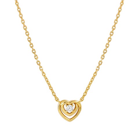 Sterling silver CosmicLove necklace, yellow gold finish CosmicLove necklace in sterling silver with yellow gold finish