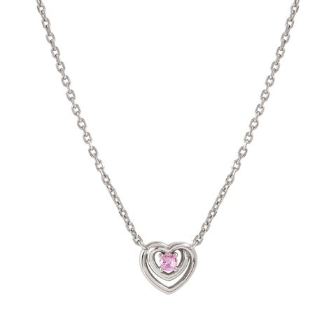 Sterling silver CosmicLove necklace, coloured stones Necklace in sterling silver with white rhodium treated finish, coloured Cubic Zirconia