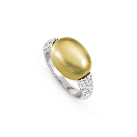 MyRadiance ring, 45 topaz stones and natural stone Ring available with Amethyst, Lemon Quartz or Citrine