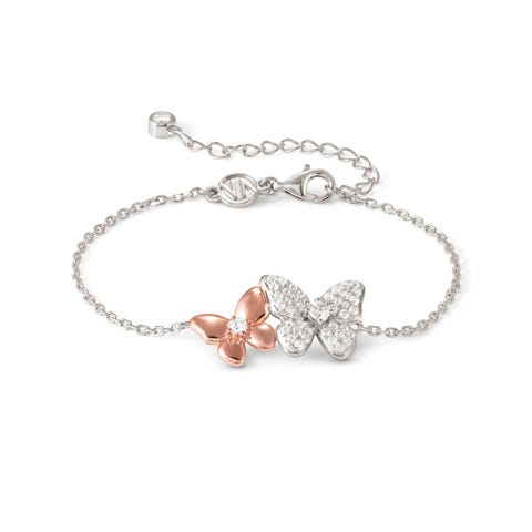 Armband SweetMadame Schmetterlinge mit weißen Cubic Zirkonia Armband SweetMadame in 925er Silber mit weißen Cubic Zirkonia