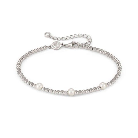 Pulsera Fashion Era con 3 Perlas Pulsera en Plata 925