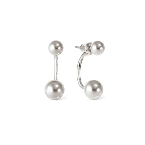 Fashion Era earrings, 2 Spheres Body piercing style earrings, with treated finish