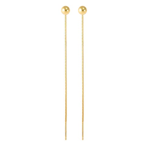 Fashion Era pull-through earrings in gold Earrings with 18K gold plated finish