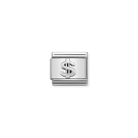 Link Composable Classic Dólar de Plata Link con símbolo de dólar de Plata 925