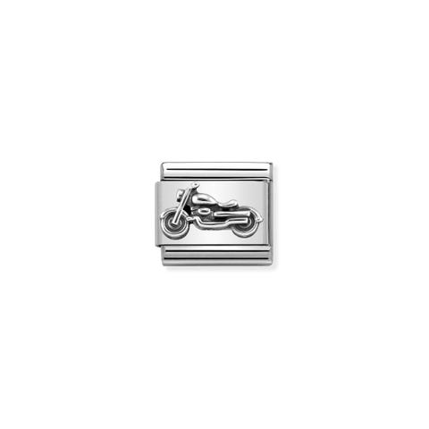 Composable Classic Vintage Bike Link Link in stainless steel and sterling silver