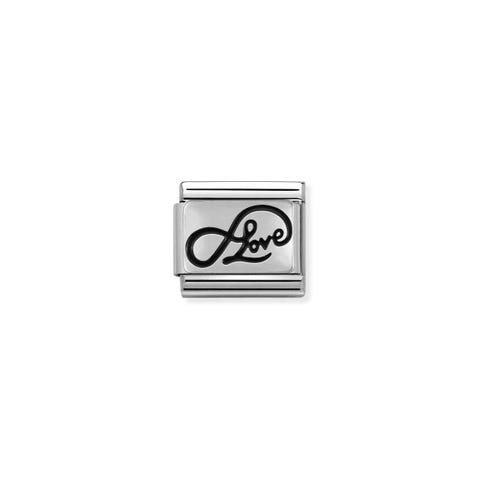 Link Composable Classic en Plata Amor Infinito Link en acero, Plata 925 y esmalte