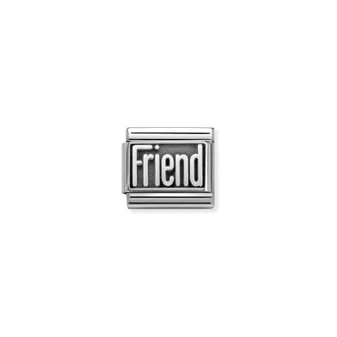 Link Composable Classic Friend Link avec thème amitié en Argent 925