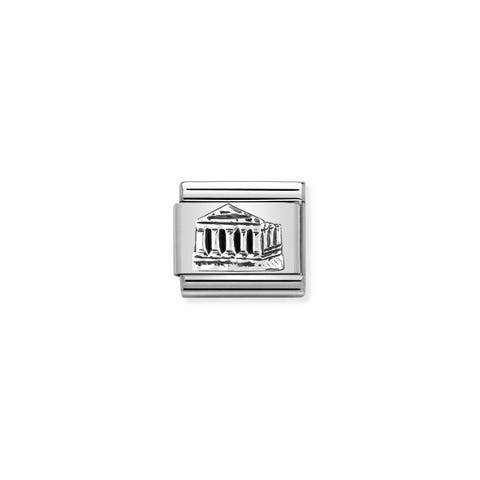 Composable Classic Link Parthenon silver Link in sterling silver Greece symbol