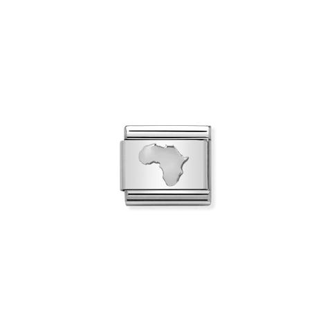 Link Composable en argent carte Afrique du Sud Link pour bracelet Composable en argent inscription Voyages