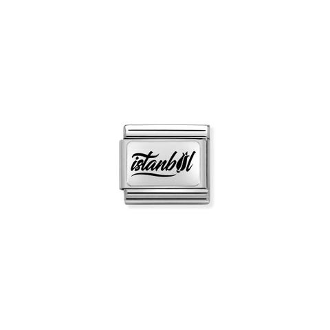 Composable Classic Link Istanbul in Silber Link in Silber mit Schrift