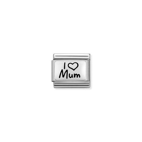 Composable Classic Link I LOVE MUM, silver Limited Edition Link with text in sterling silver