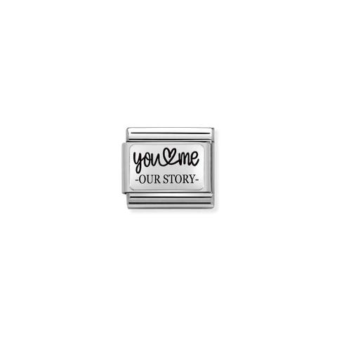 Composable Classic Link YOU and ME OUR STORY Link with sterling silver