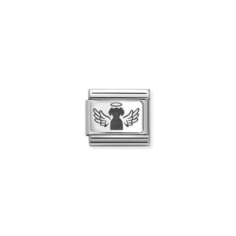 Link Composable Classic Cane con Ali Link tema animali in Argento 925
