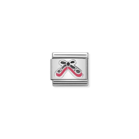 Link Composable Classic Zapatillas de baile Rosa Link con zapatillas de Plata 925 y Esmalte