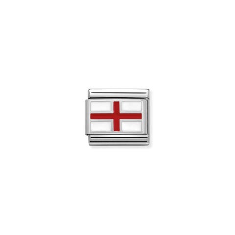 Composable Classic Link Silber und Emaille England Link in Edelstahl, Silber und Emaille Großbritannien