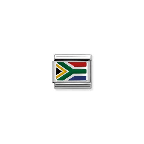 Link Composable en argent Afrique du Sud Link pour bracelet Composable en argent Drapeau