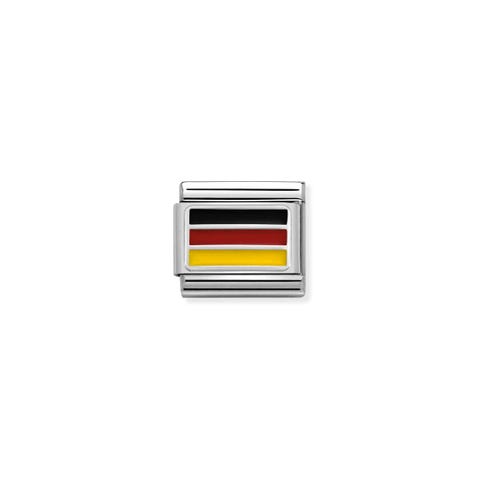 Composable Classic Link Germany with Enamel Link with German Flag in silver and coloured enamel