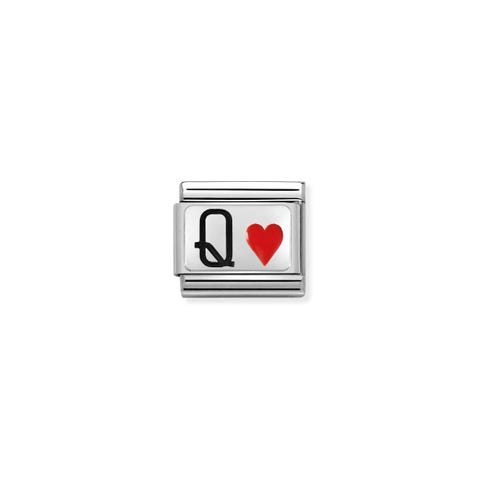 Composable Classic Link Herz Königin Link mit Buchstabe Q und Herzsymbol #oneformeoneforyou