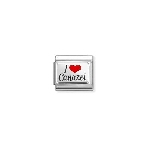 Link Composable Classic Canazei Link avec message en argent 925 et émail coloré