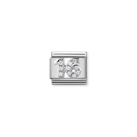 Composable Classic Link, Silber, 16 Link für Armband mit Zirkonia, Volljährigkeit