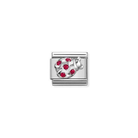 Composable Classic Link, Ladybug,Silver and CZ Link with Animal symbol
