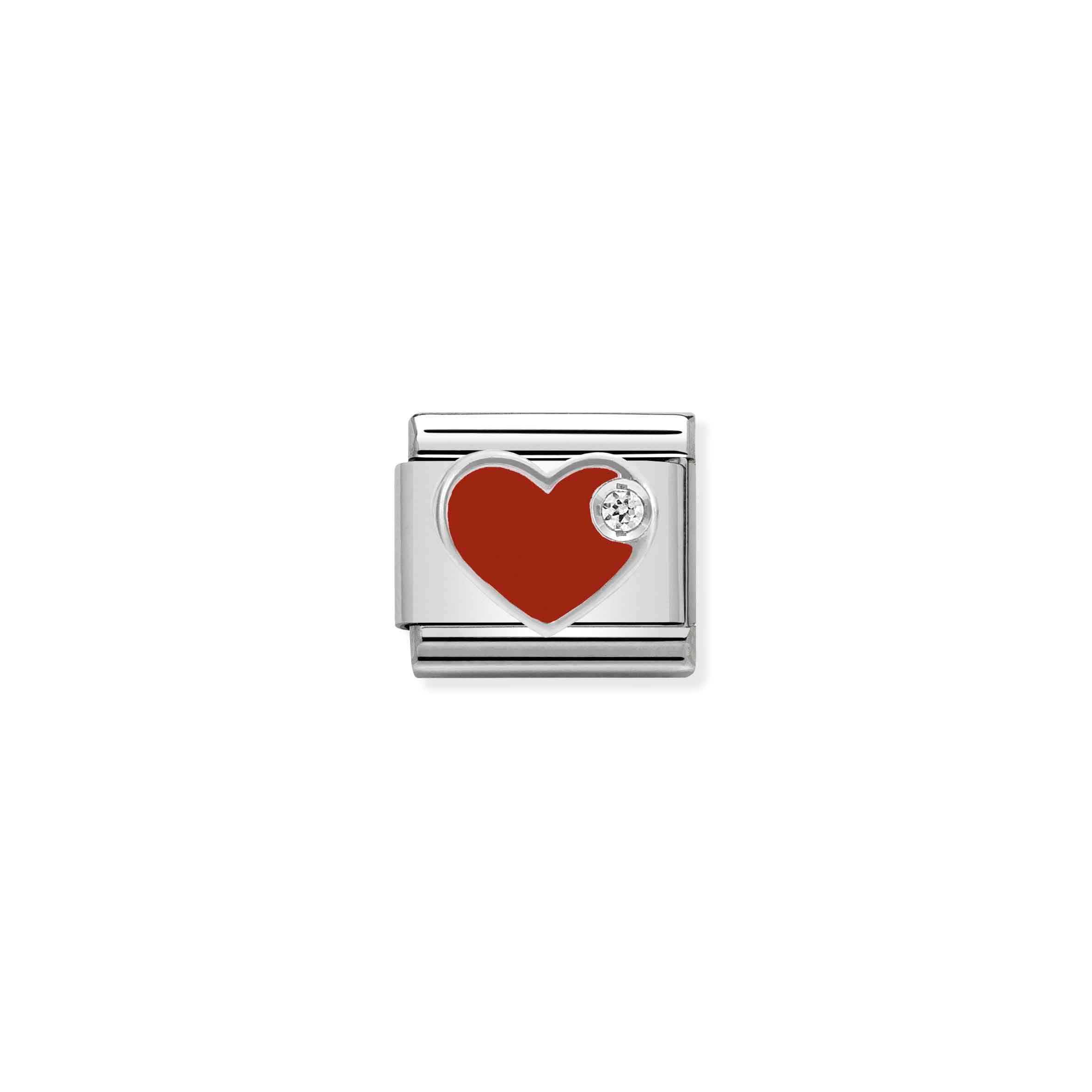 Nomination red heart top charm