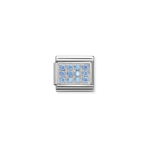 Link Composable Classic in Argento e pietre Celeste Libertà Link in Argento e Cubic Zirconia Colori e emozioni