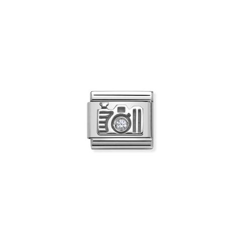 Link Composable Classic en Argent Photographie Link en Argent 925 et pierres Symboles Around the World