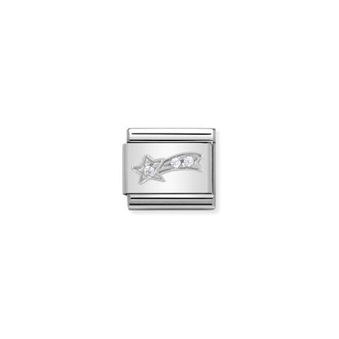 Link Composable Classic en Argent Comète Link en Argent 925 et Cubic Zirconia Symboles Noël