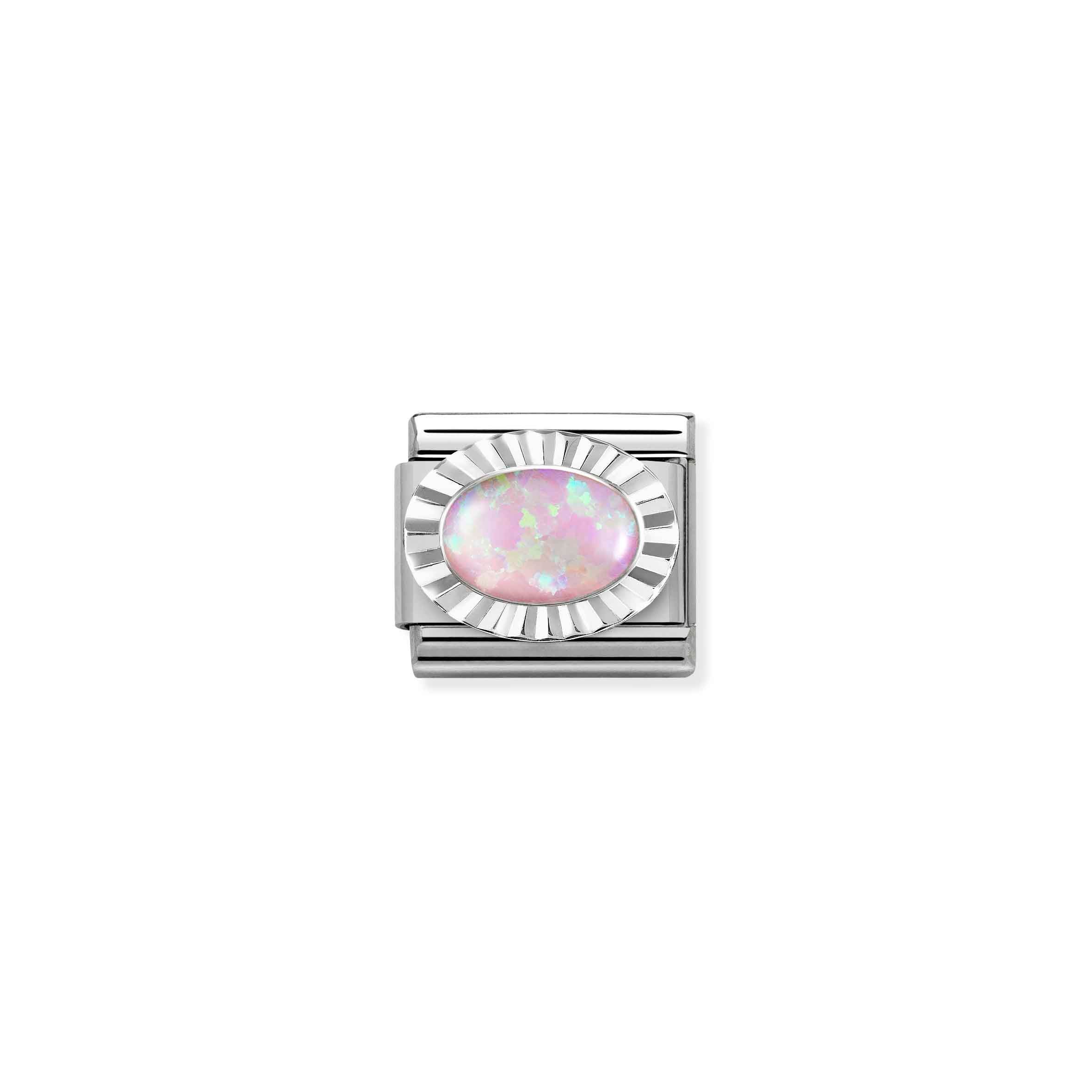 Composable Link Pink Opal and sterling silver Nomination