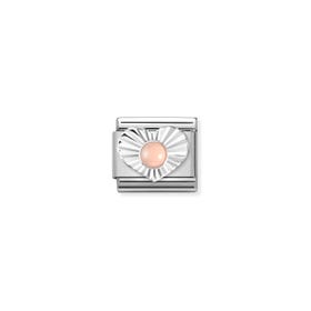 Composable Classic Link Herz Silber und rosa Koralle Nomination 330508 10
