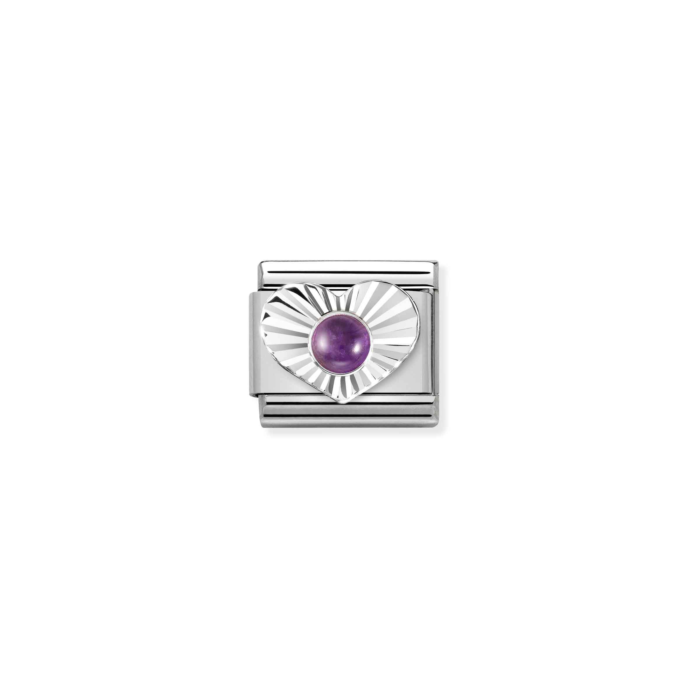 Nomination purple new arrivals heart charm