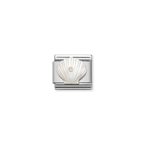 Composable Classic Link, Shell Mother of Pearl Stainless steel Summer Link with natural stone