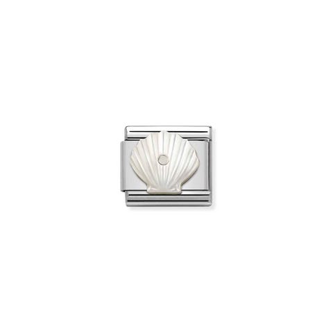 Composable Classic Link Muschel in Perlmutt Link in Edelstahl mit Naturstein Sommer 