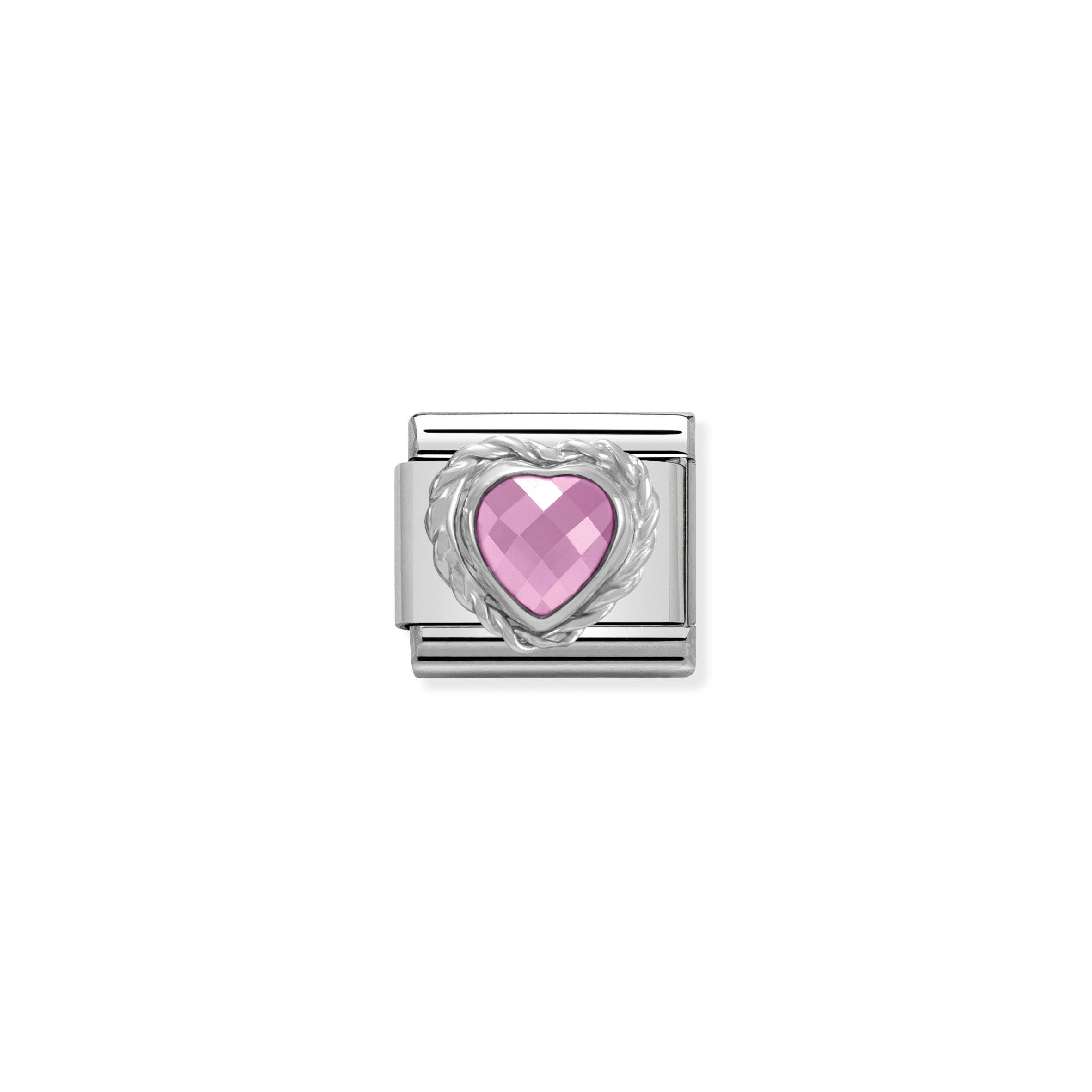 Composable Classic Link Pink CZ Heart Nomination