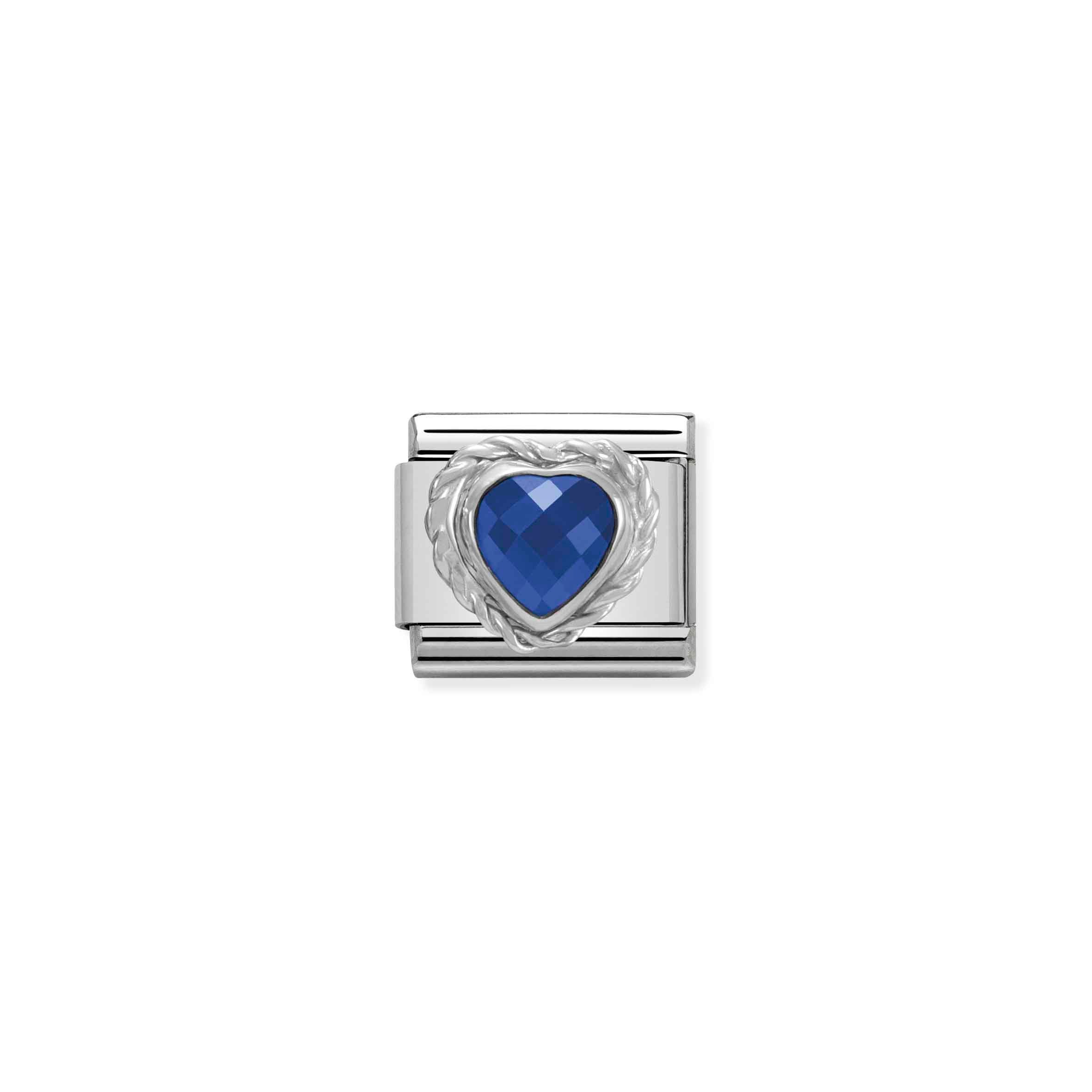 Composable Classic Link blue Heart silver Nomination