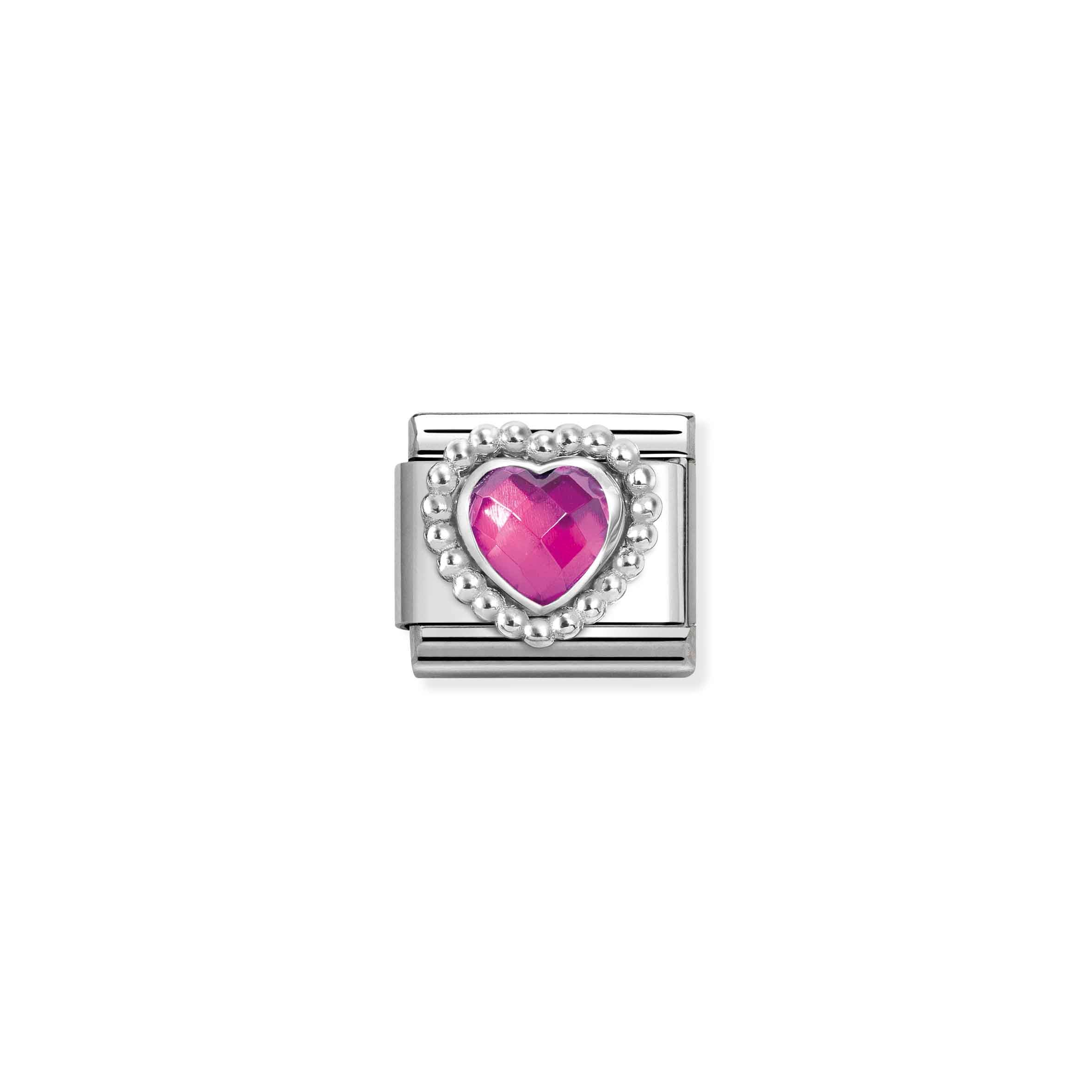 Composable Classic Link Pink CZ Heart Nomination